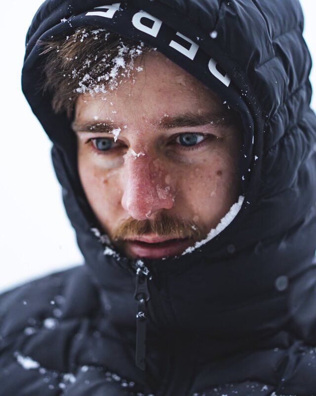 Yannick De Pauw in the snow