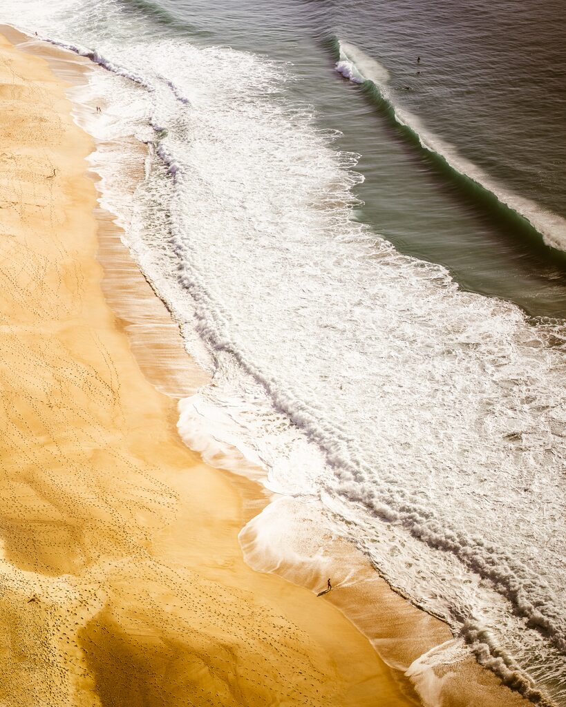 Surf from above, Nazaré, Portugal