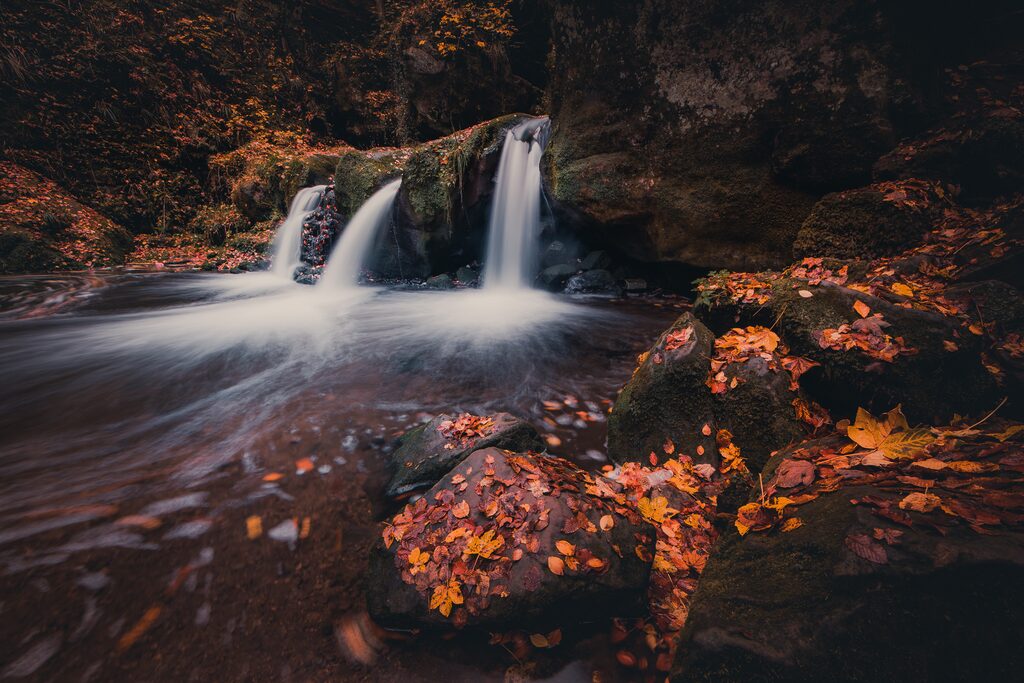 Autumn waterfall, Luxembourg